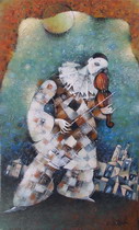 Pierrot Playing Violin 